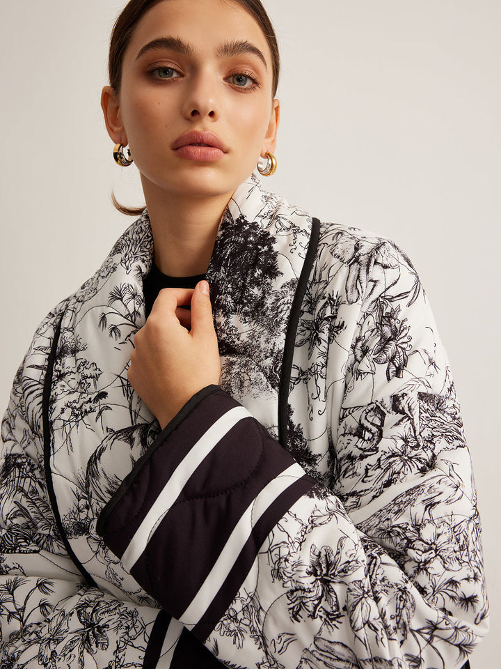 Bedruckte Kimono-Jacke