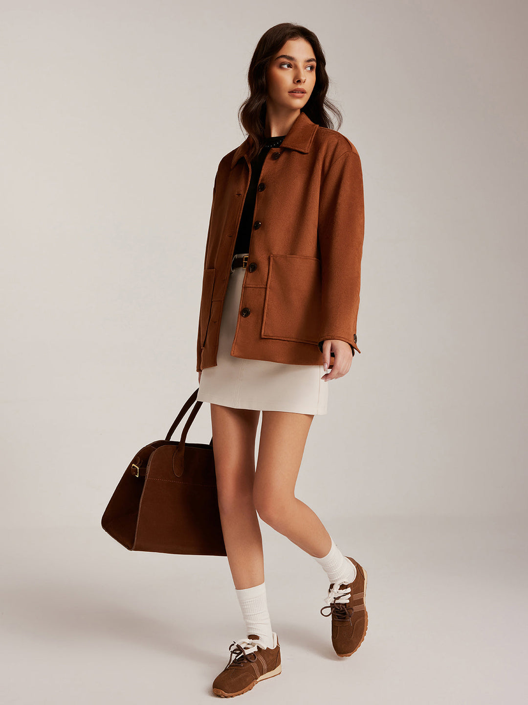 Karamellbraune Jacke