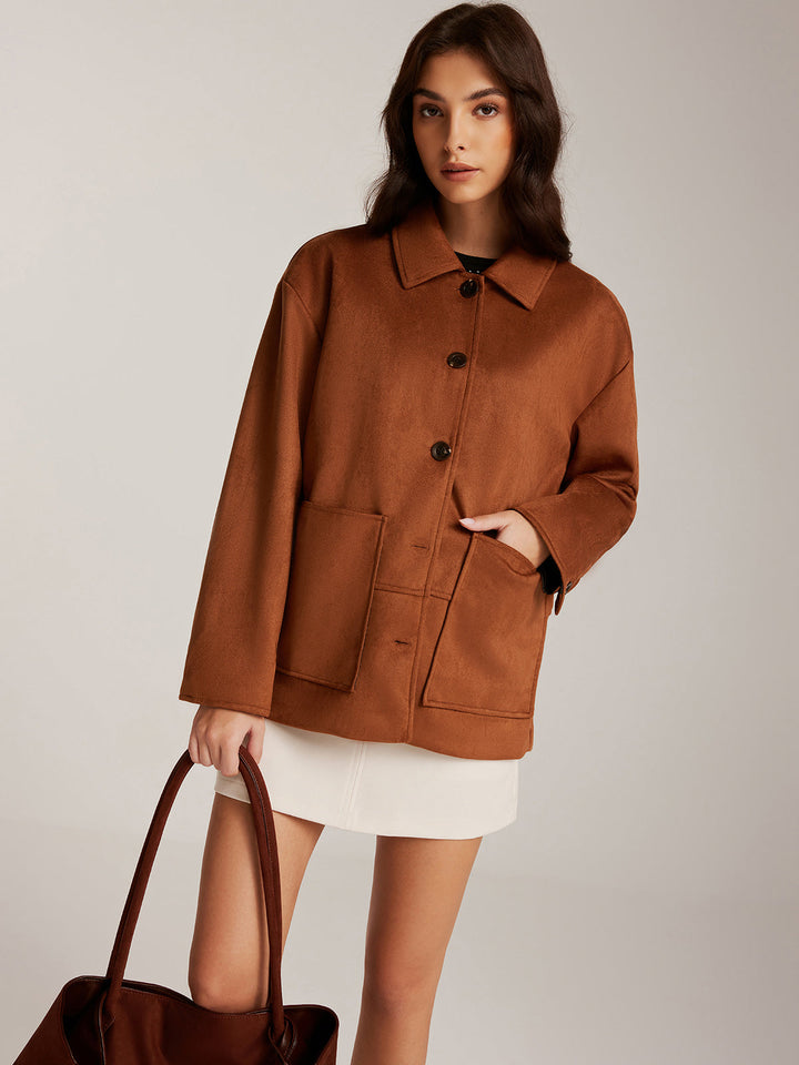 Karamellbraune Jacke