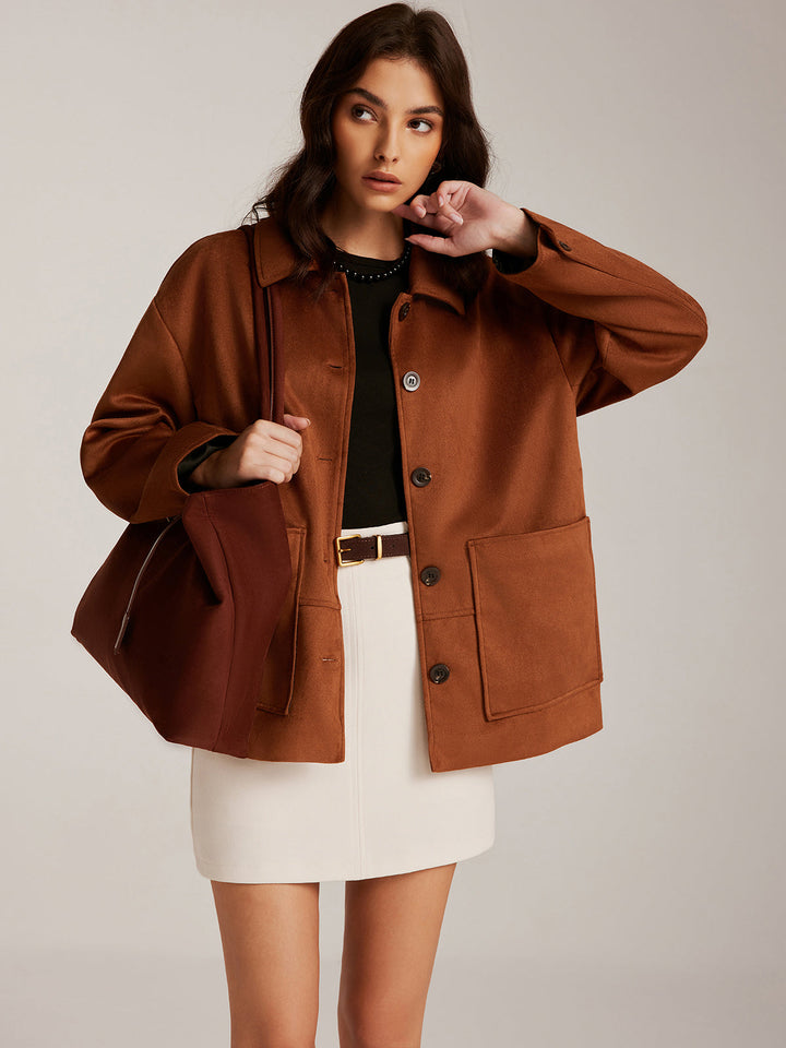 Karamellbraune Jacke