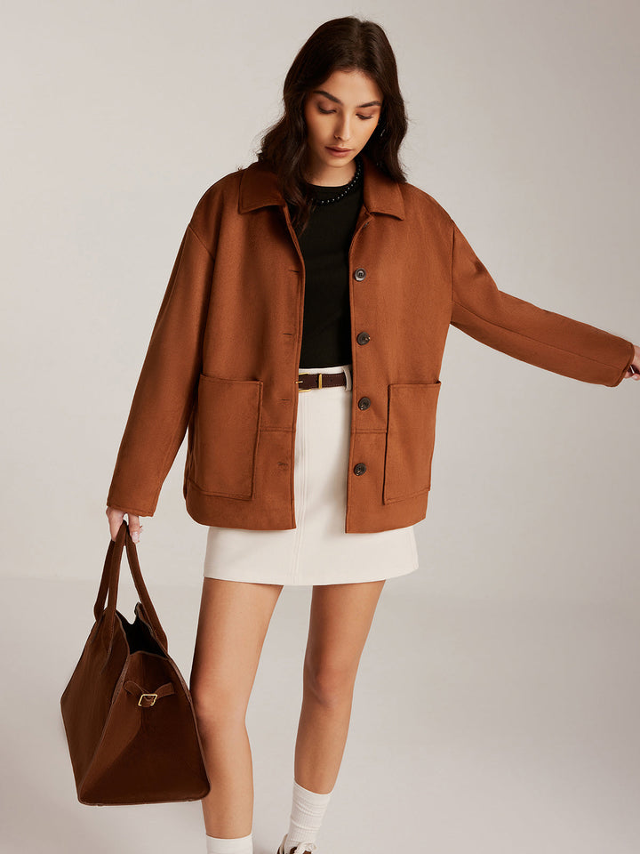 Karamellbraune Jacke