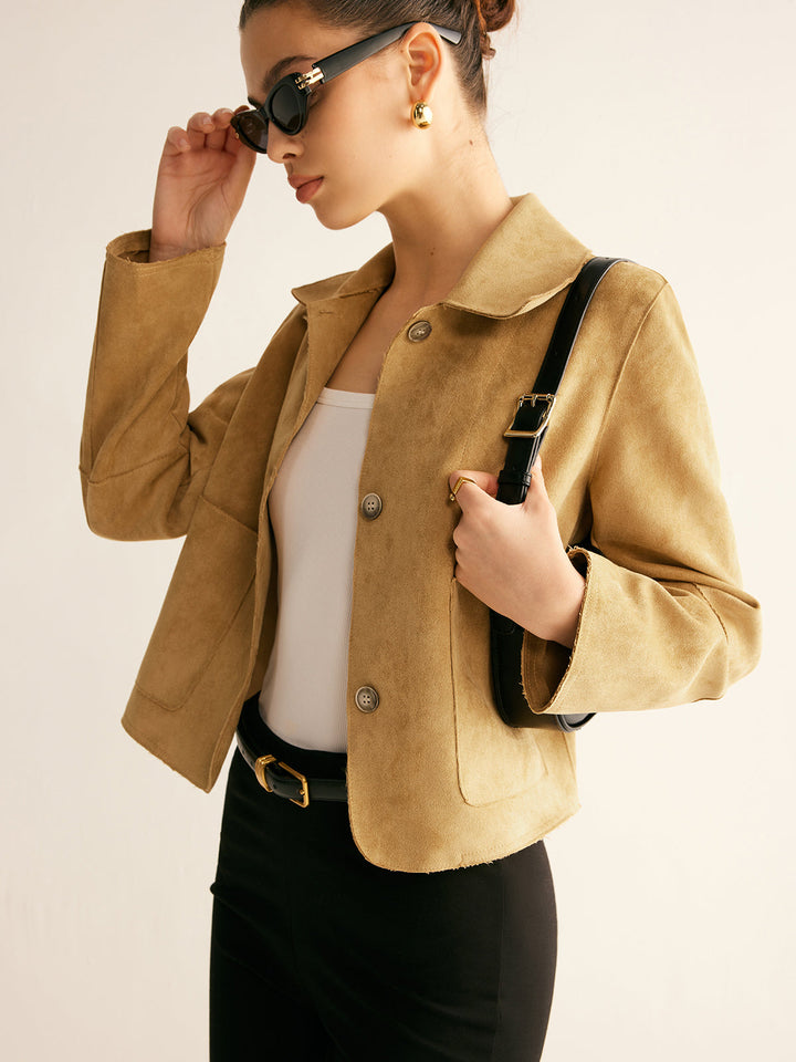 Kurze Kunstfaserjacke