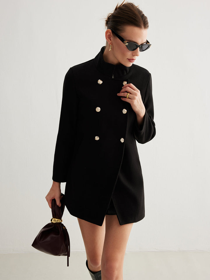 Veste Longue Mélangée