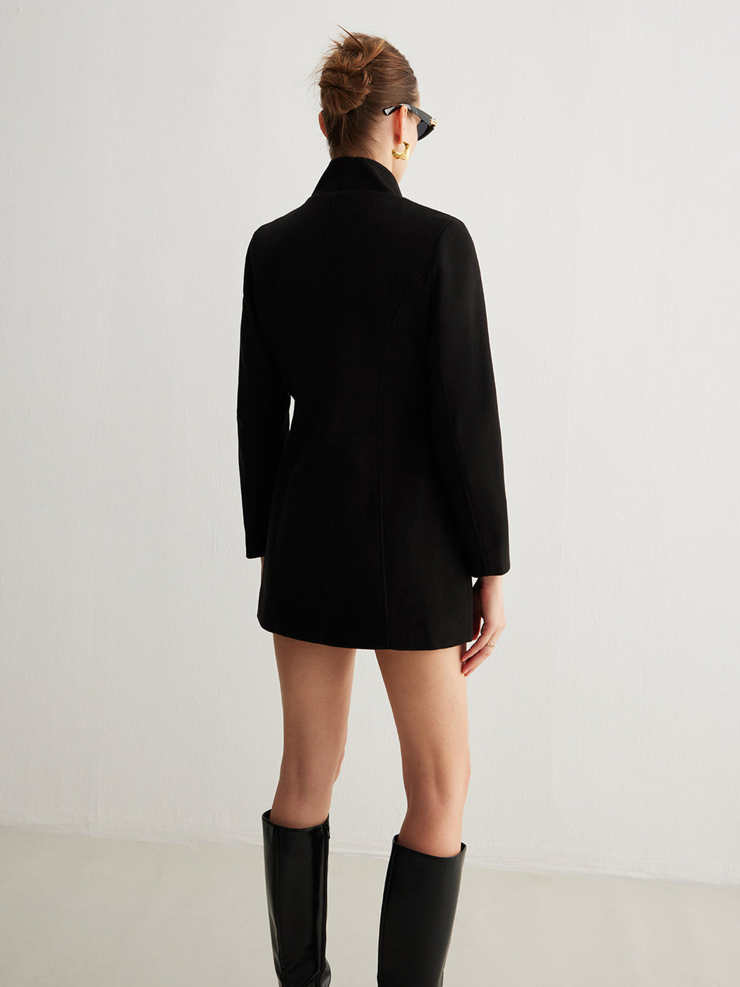 Veste Longue Mélangée