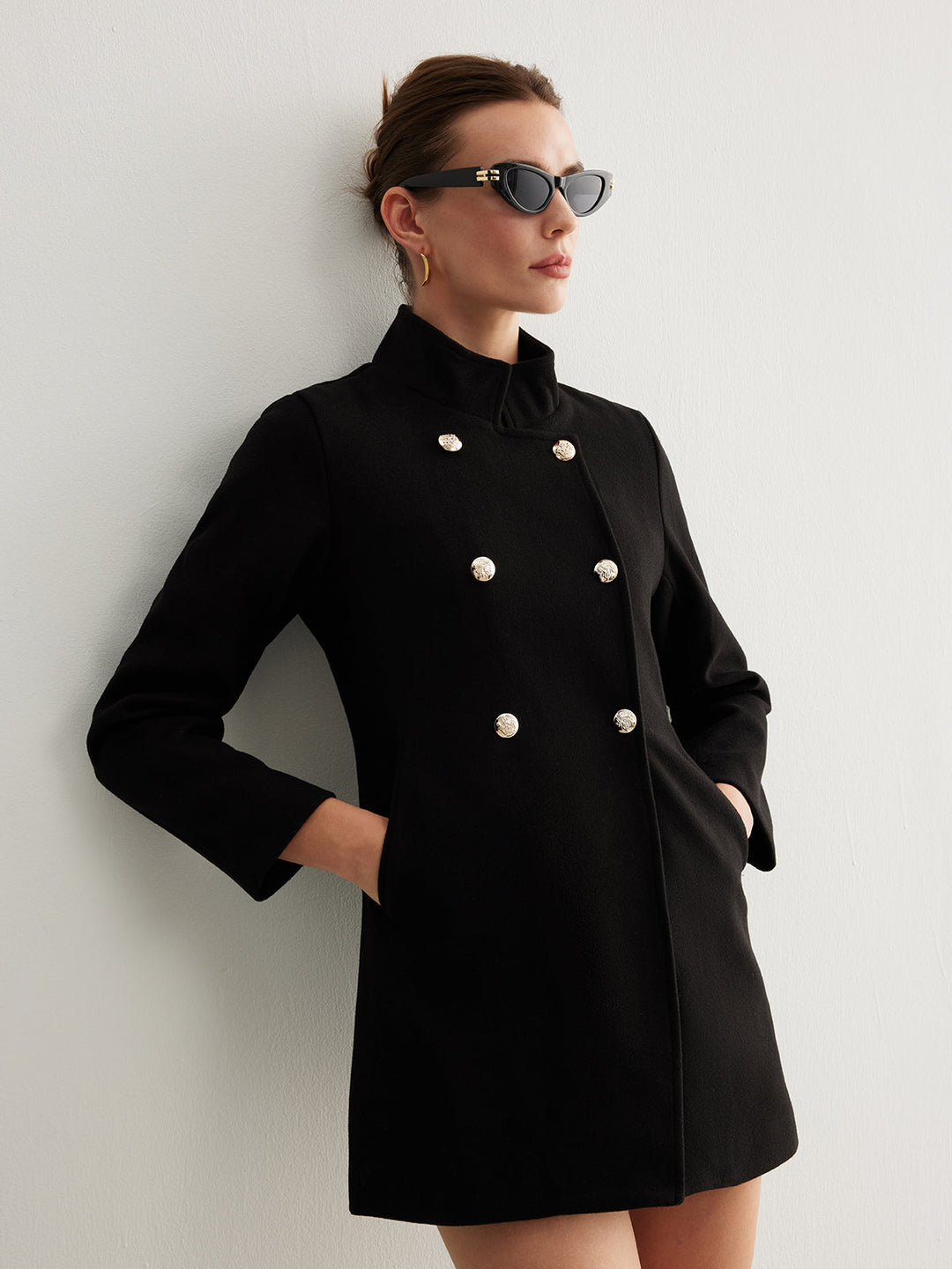 Veste Longue Mélangée