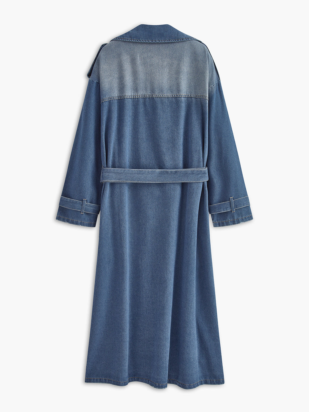 Trench-Coat Long Bleu
