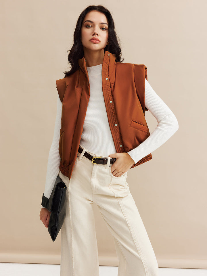 Gilet sans Manches Marron
