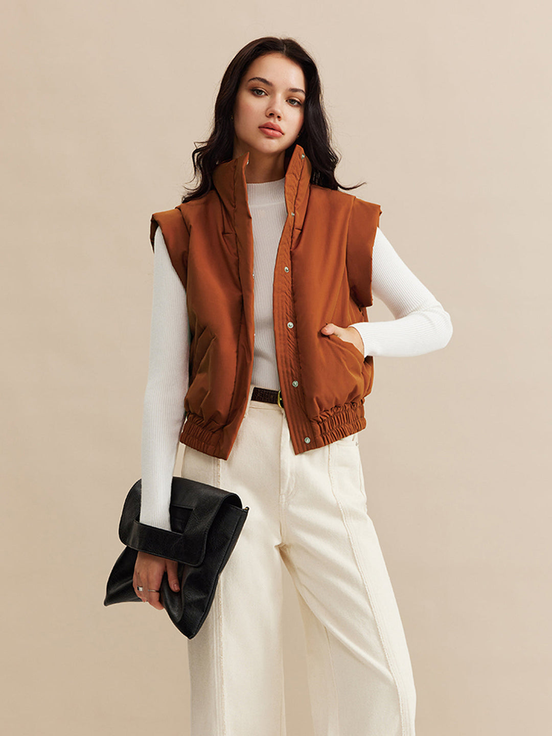 Gilet sans Manches Marron