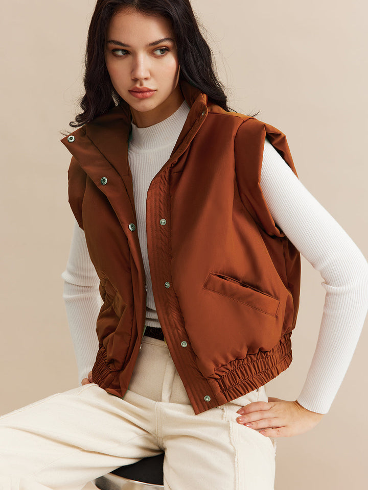 Gilet sans Manches Marron