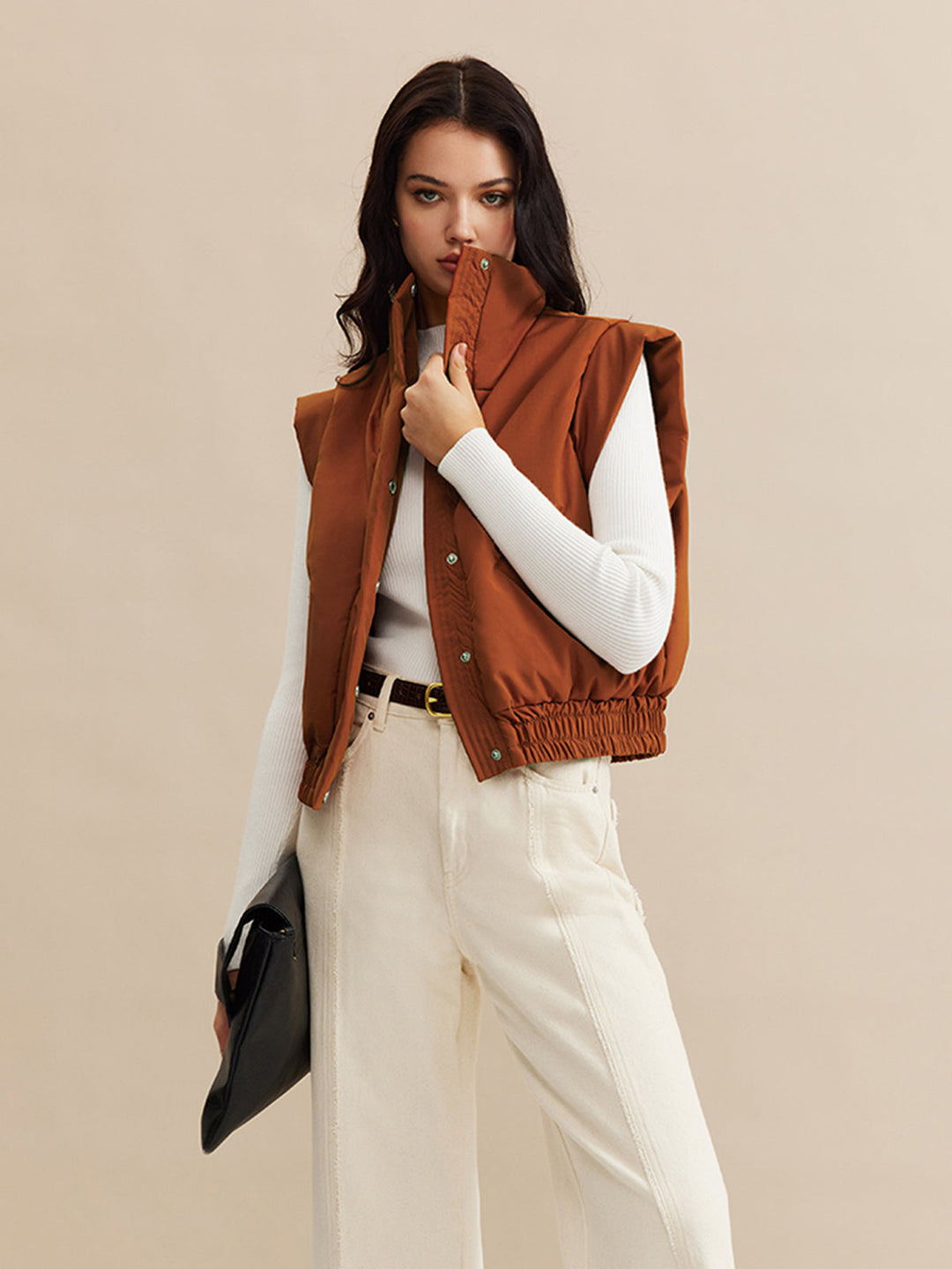 Gilet sans Manches Marron