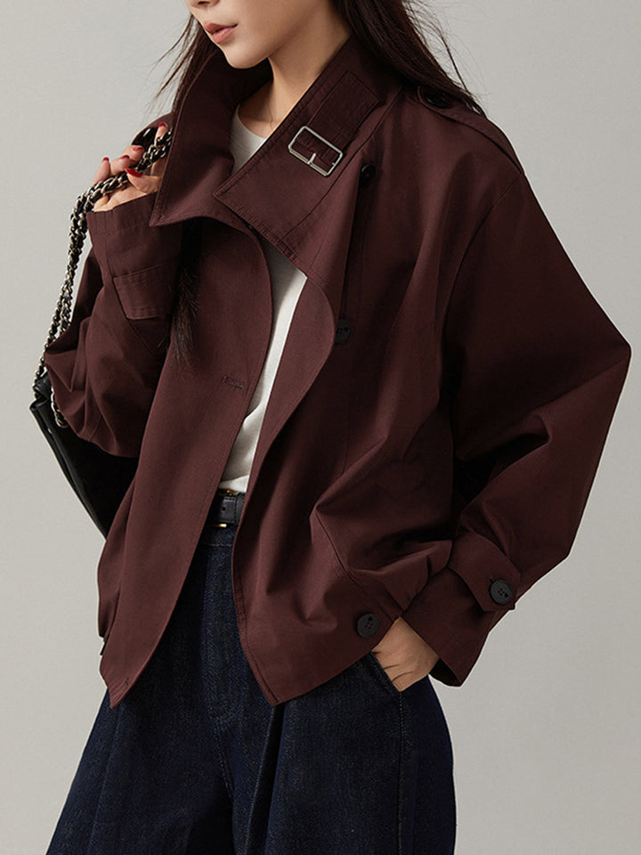 Braune Oversize-Jacke