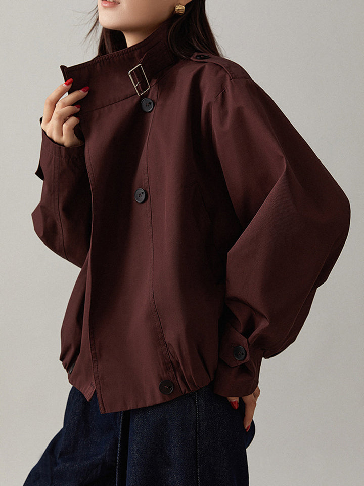 Braune Oversize-Jacke