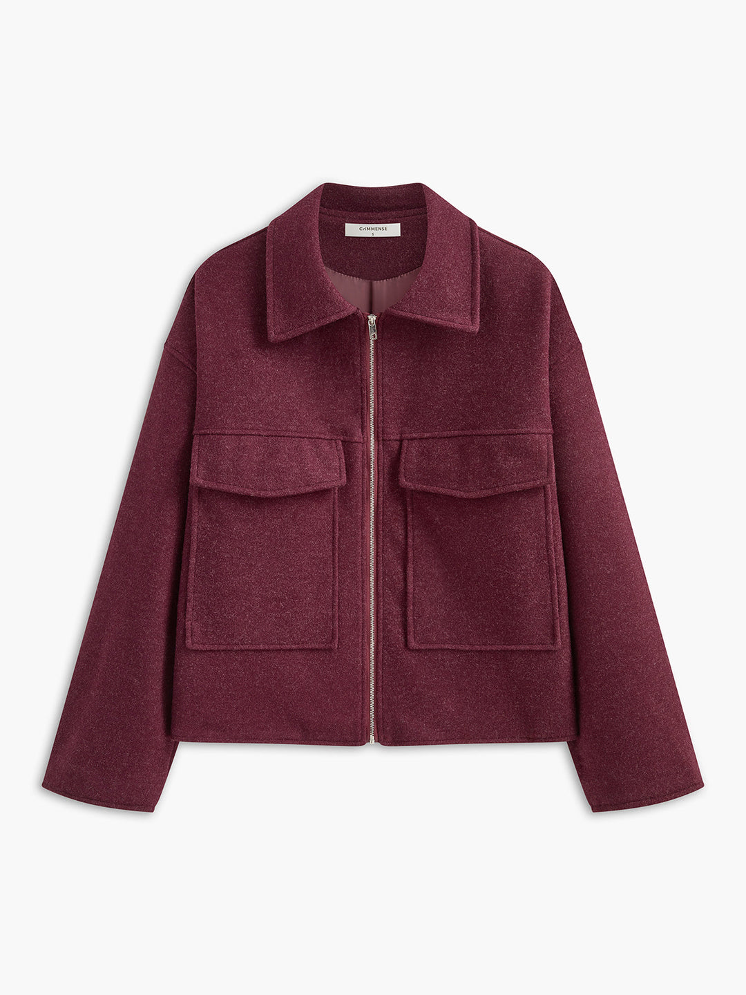Kurze bordeauxfarbene Jacke