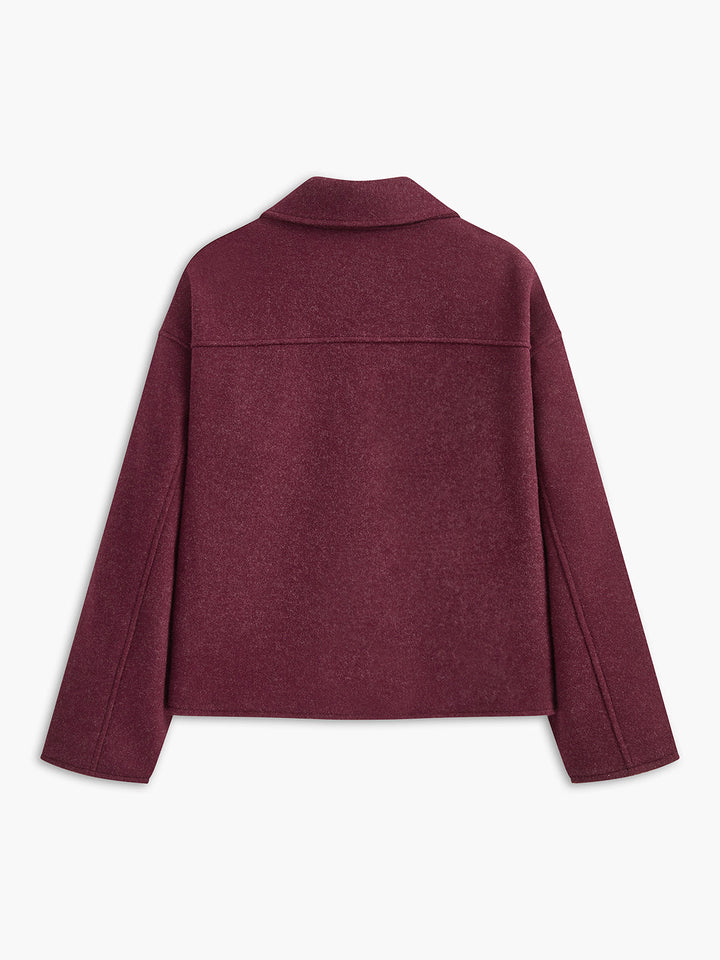 Kurze bordeauxfarbene Jacke
