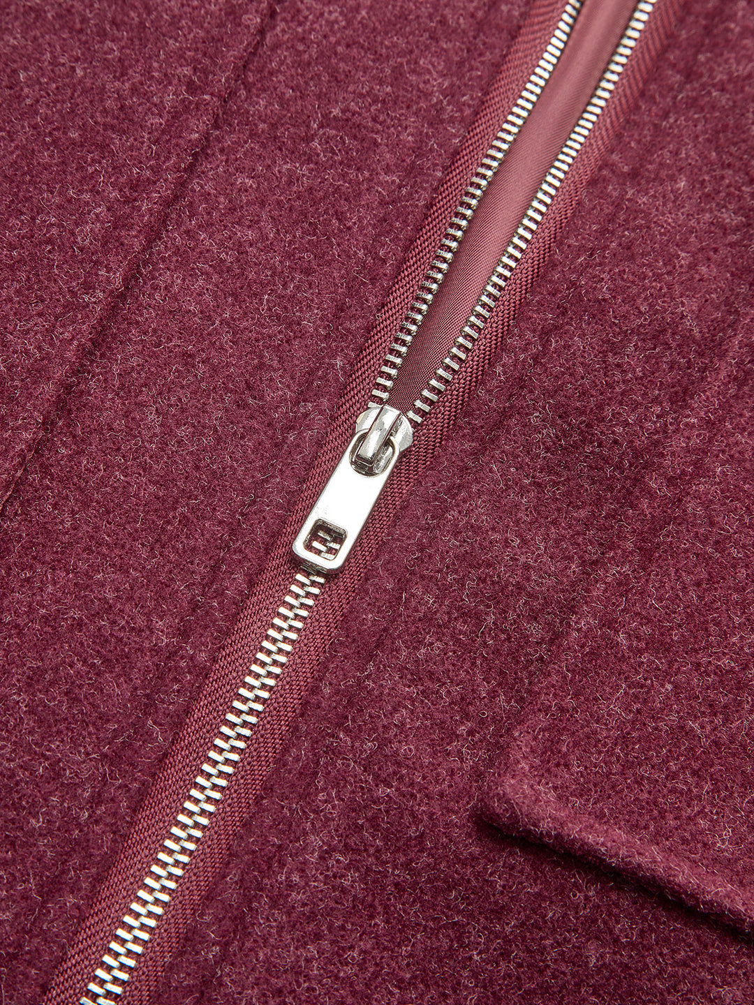 Kurze bordeauxfarbene Jacke