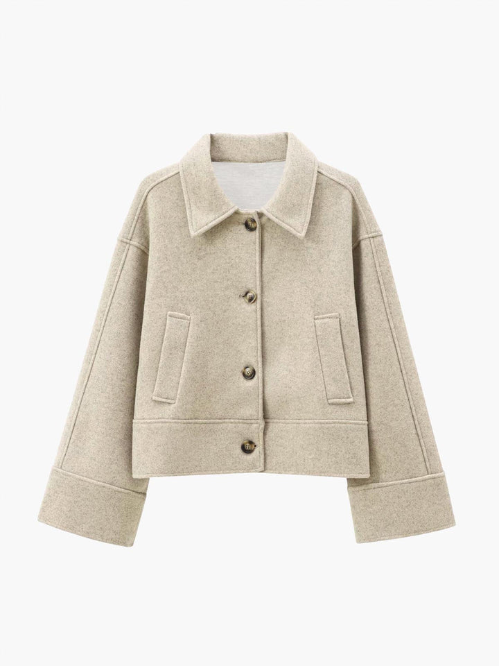 Veste Courte Beige Clair