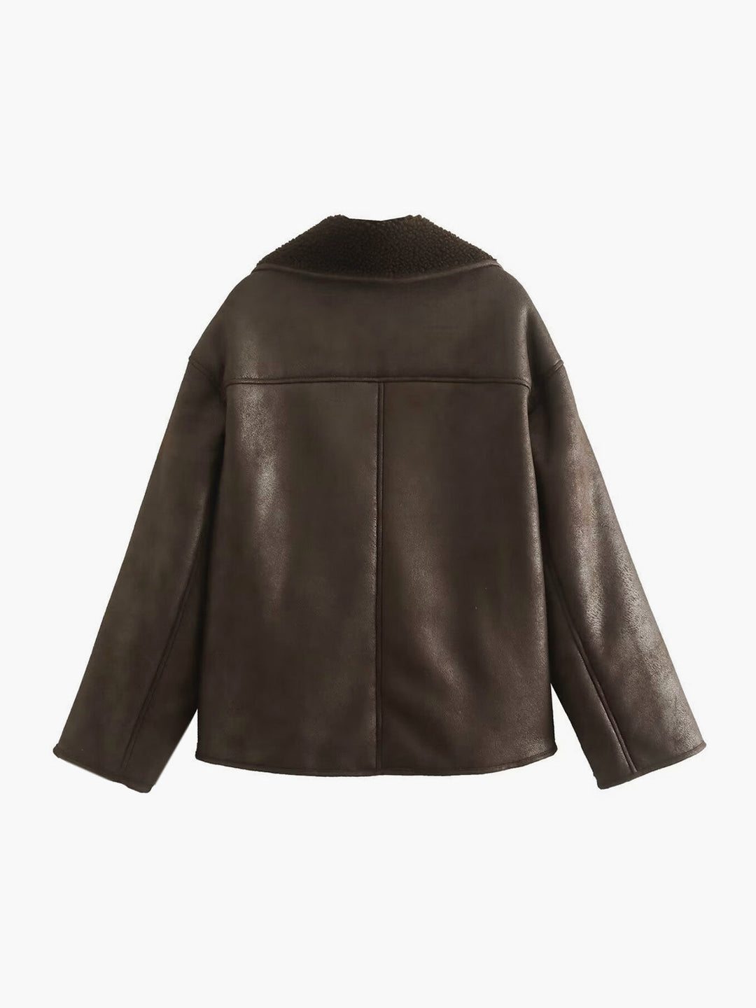 Übergroße Jacke mit Sherpa-Futter
