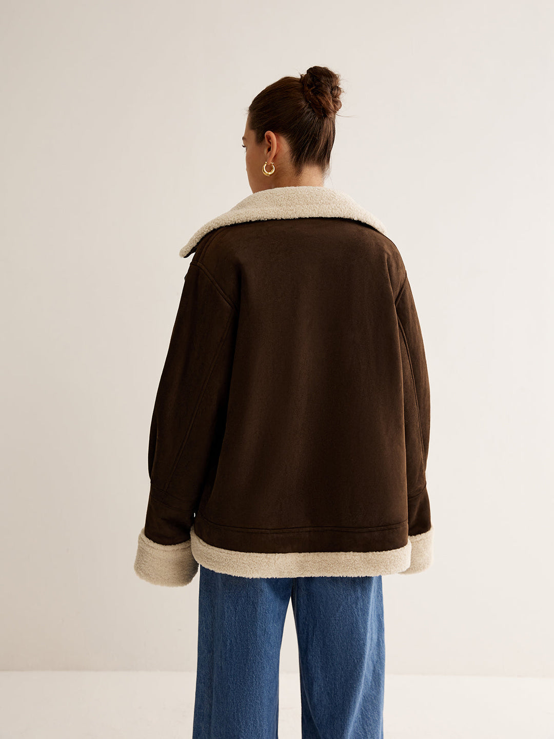 Schokoladenbraune Fliegerjacke