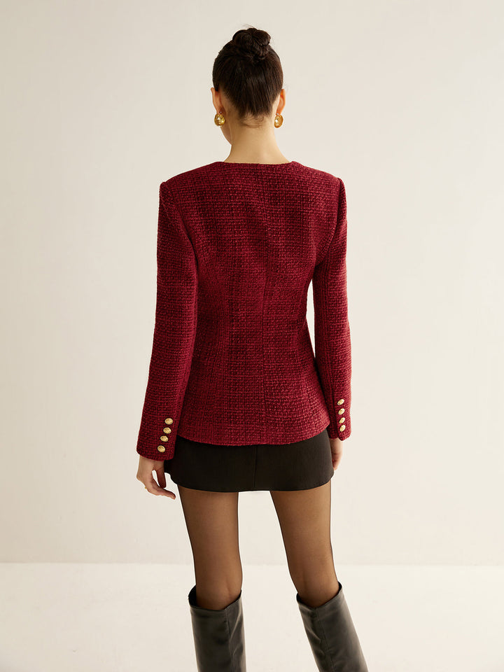 Blazer Cintré Col Rond