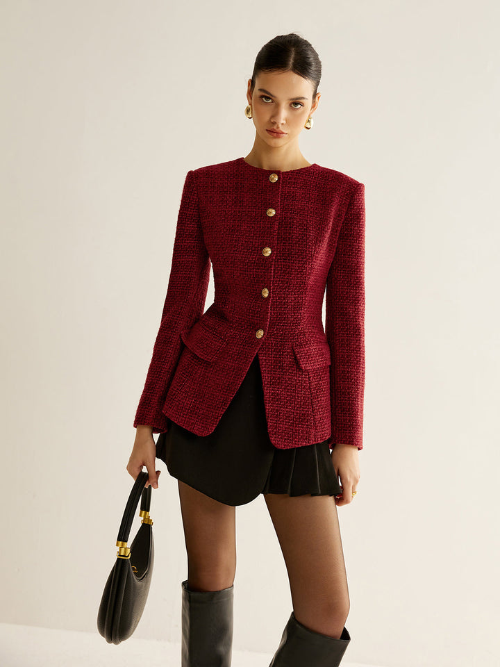 Blazer Cintré Col Rond