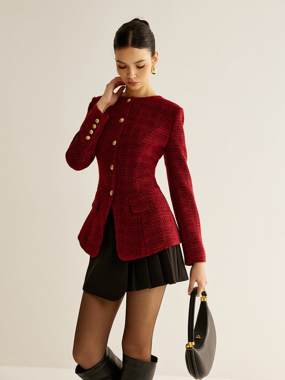Blazer Cintré Col Rond