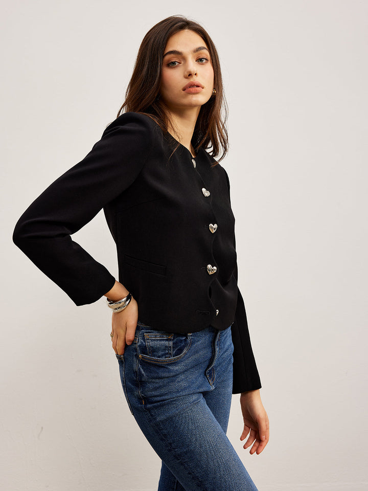 Kurze schwarze Jacke
