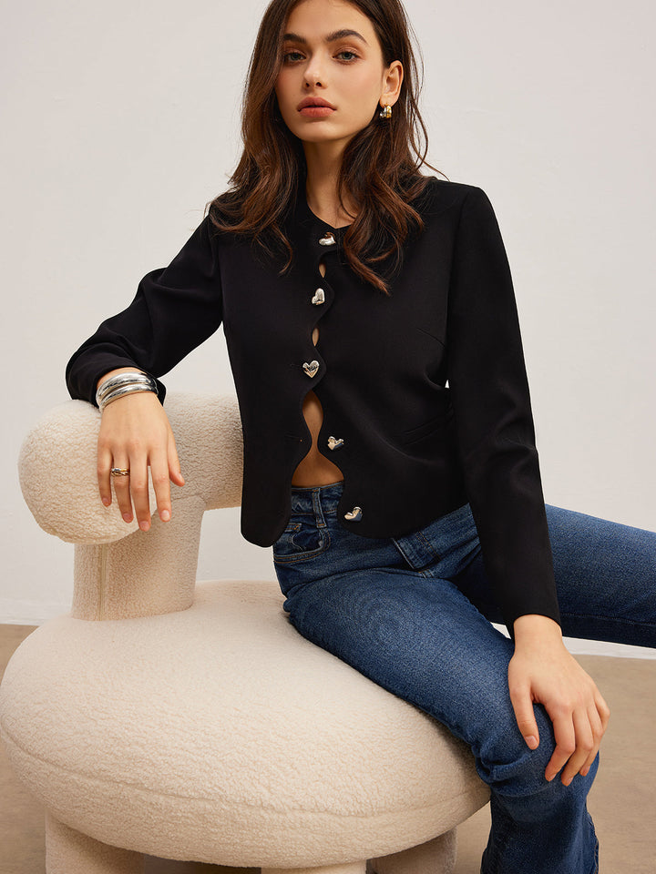 Kurze schwarze Jacke