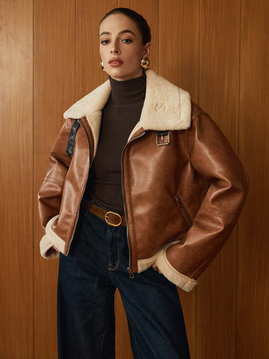 Veste Aviateur Marron