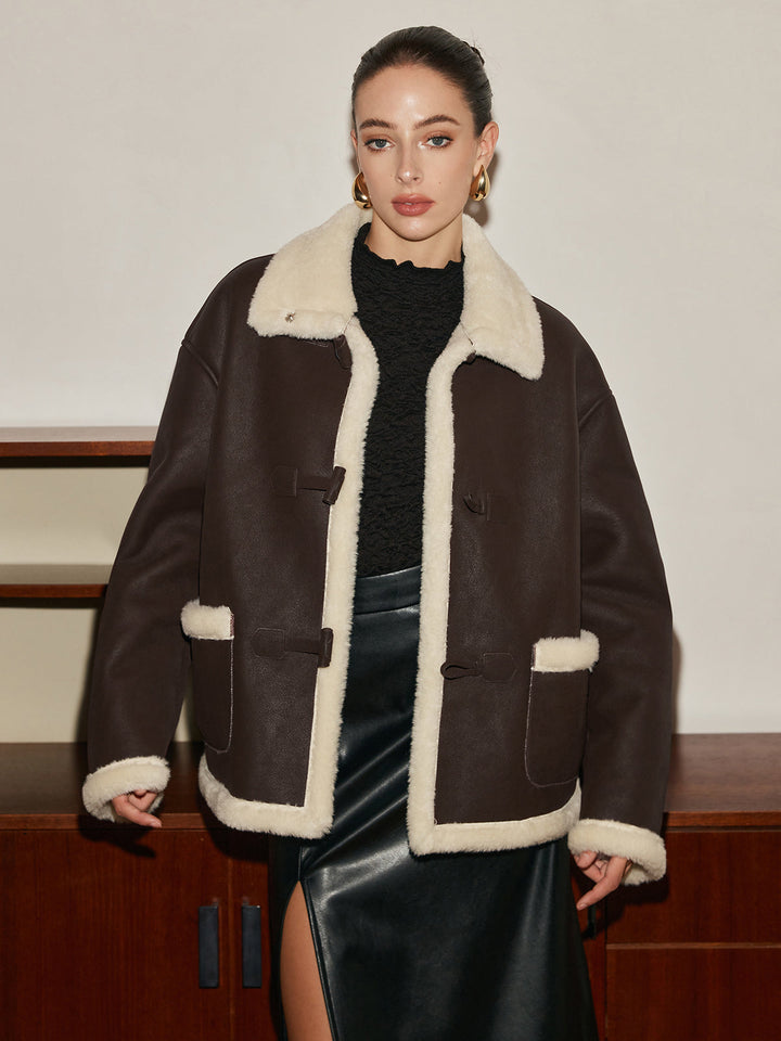 Fliegerjacke aus Kunstfell