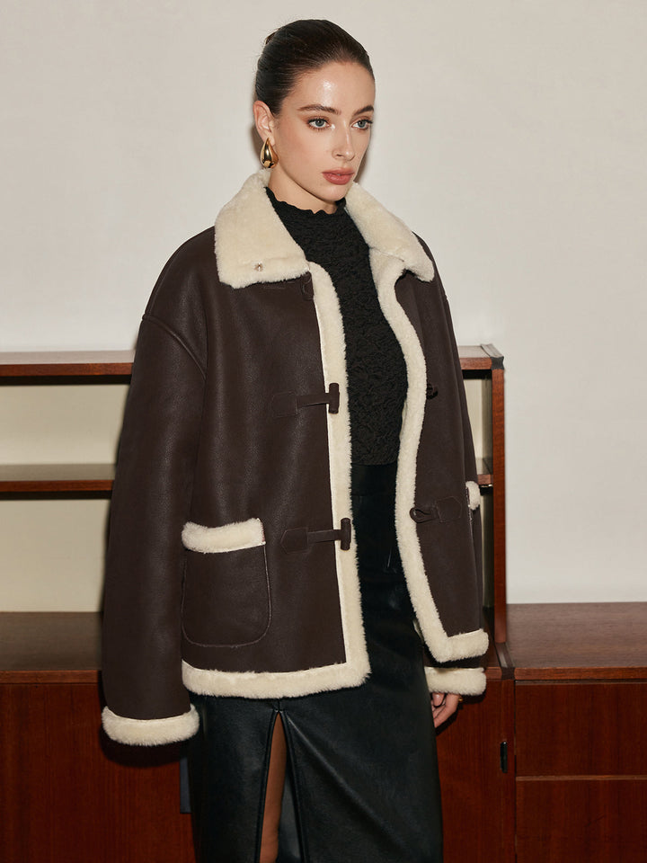 Fliegerjacke aus Kunstfell