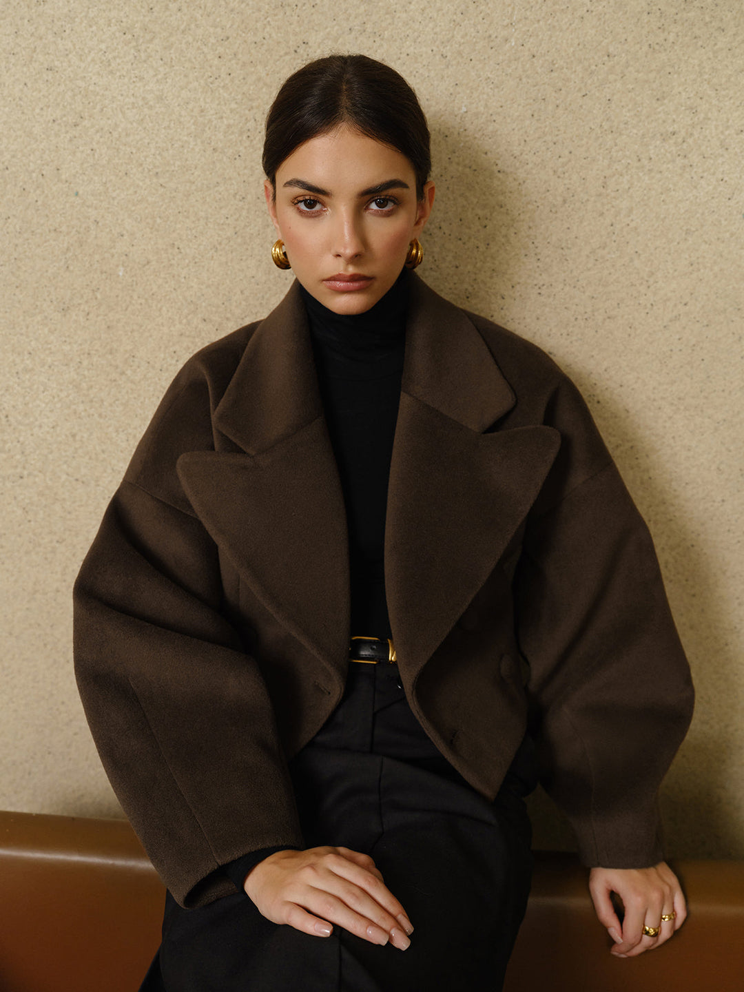 Manteau Court Ceinture Ajustable