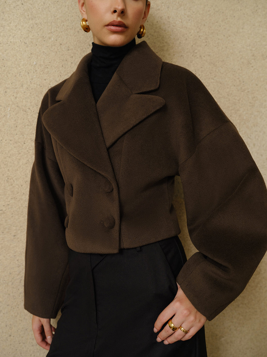 Manteau Court Ceinture Ajustable