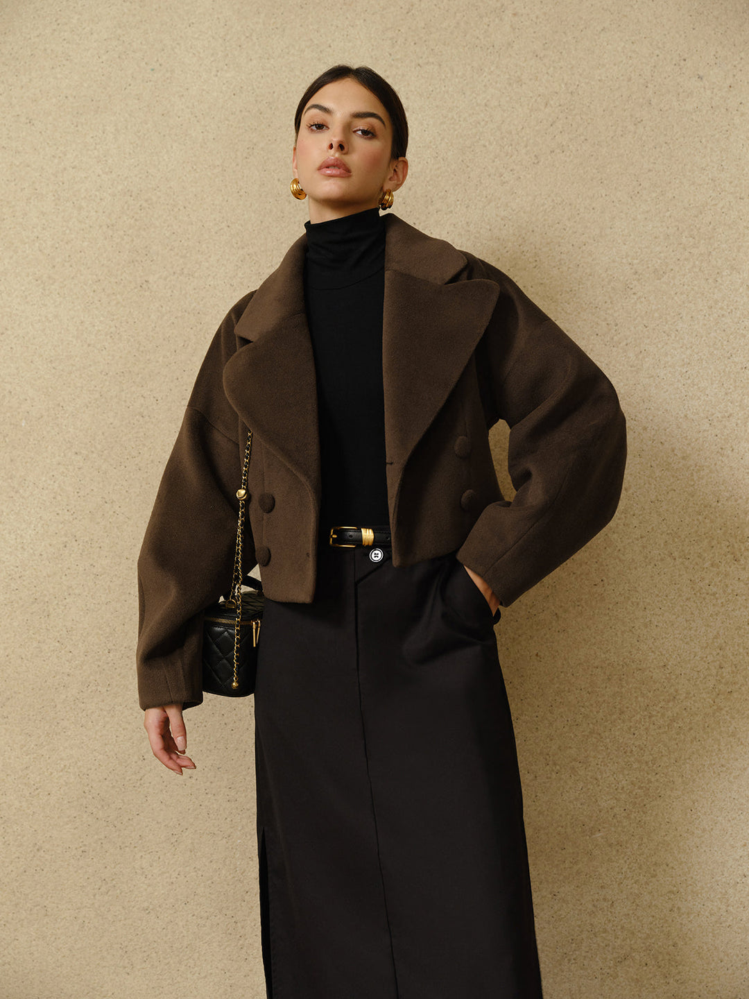Manteau Court Ceinture Ajustable