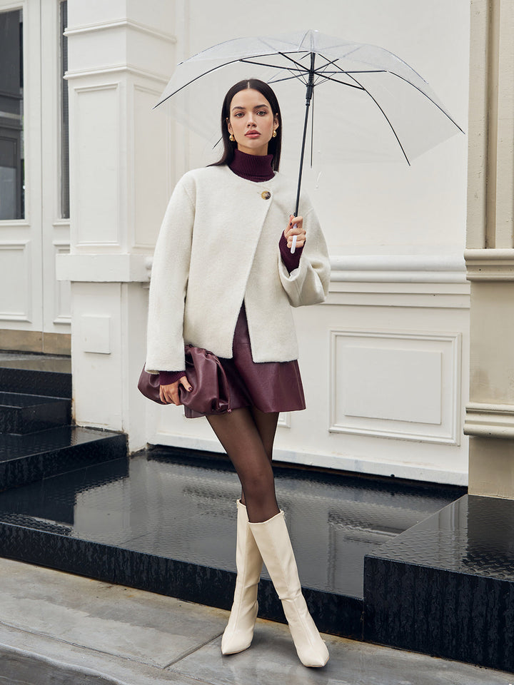 Manteau Court Col Rond