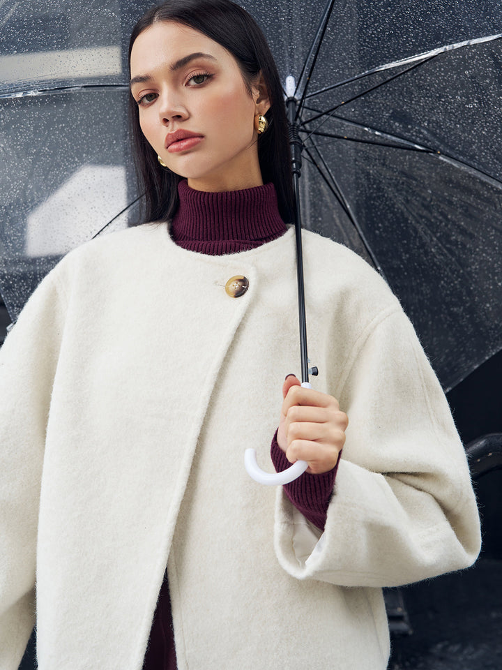 Manteau Court Col Rond