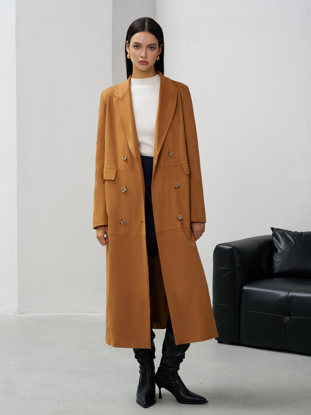 Manteau Long Double Boutonnage