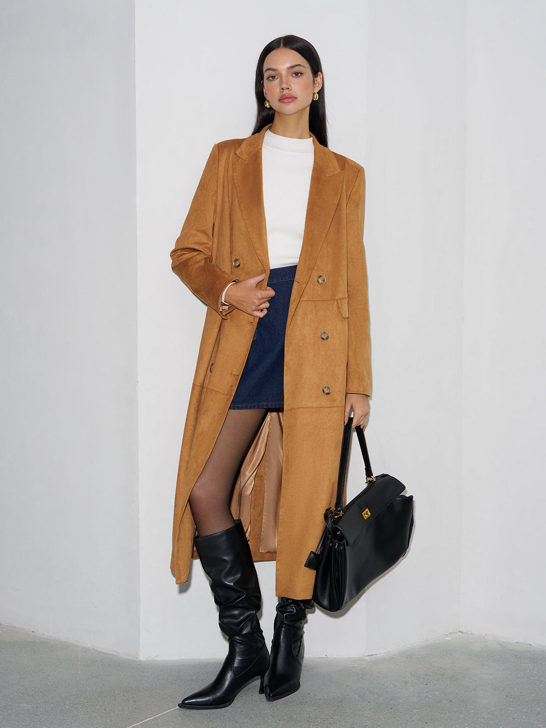 Manteau Long Double Boutonnage