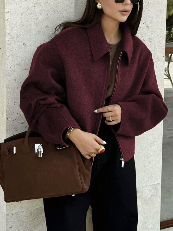 Kurze Jacke mit Reißverschluss