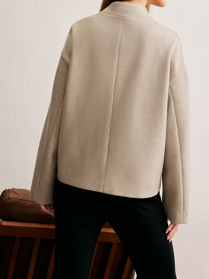 Veste Courte Minimaliste Tissu