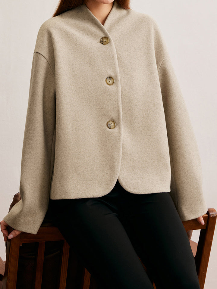 Veste Courte Minimaliste Tissu