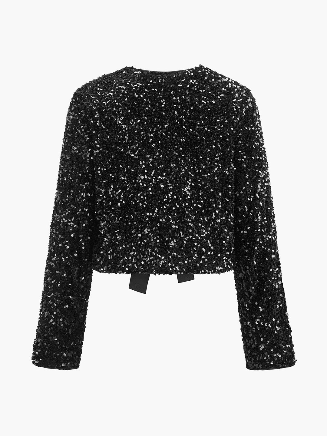 Veste Courte Scintillante à Nœud