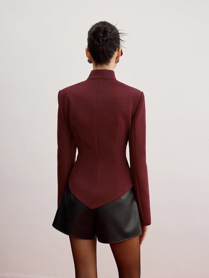 Veste Bordeaux Découpée