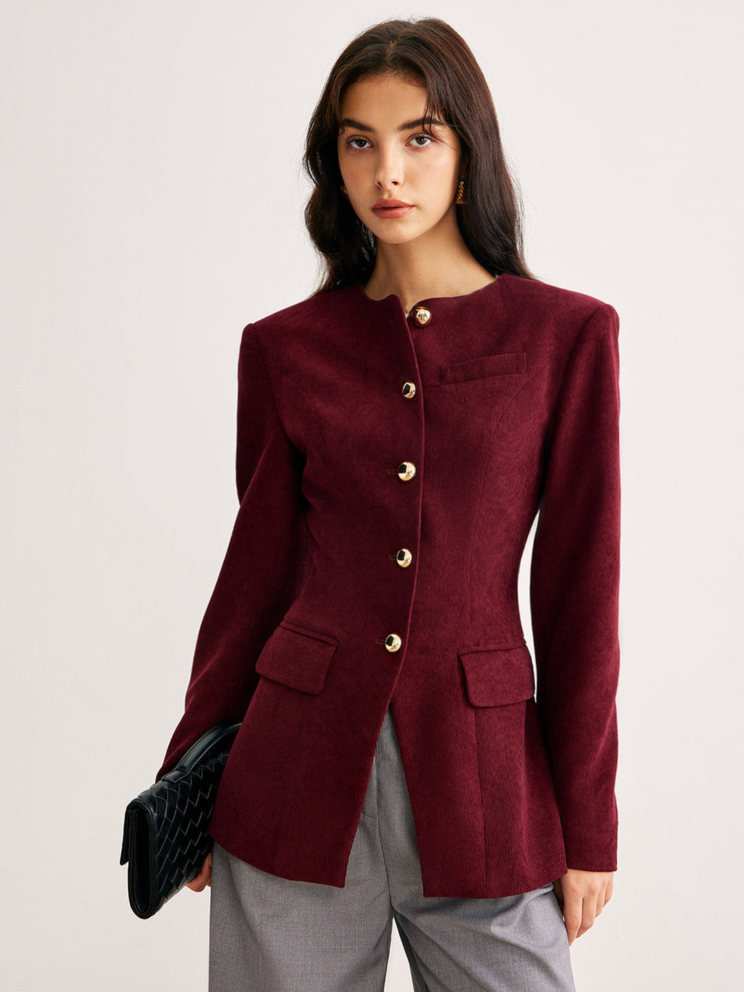 Veste Cintrée Boutons Dorés