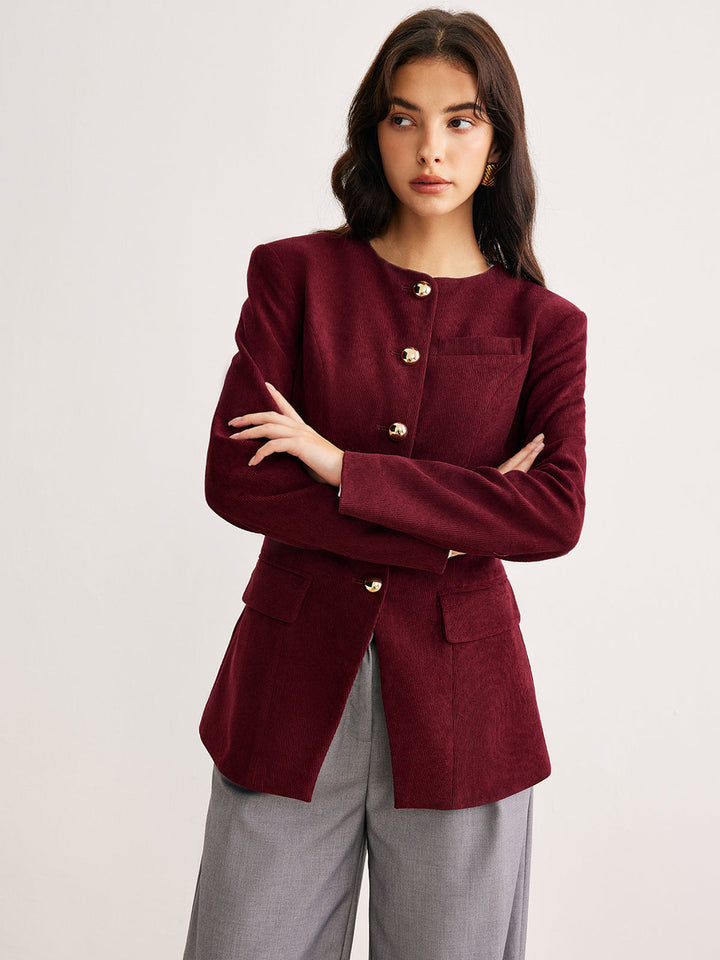 Veste Cintrée Boutons Dorés