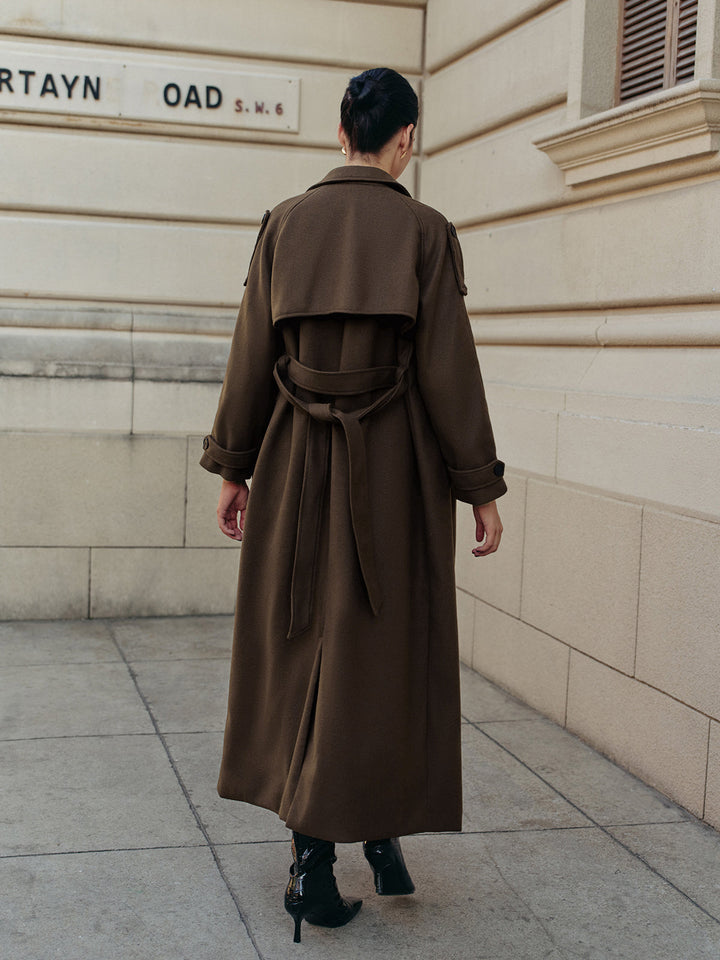 Trench-Coat Long Marron