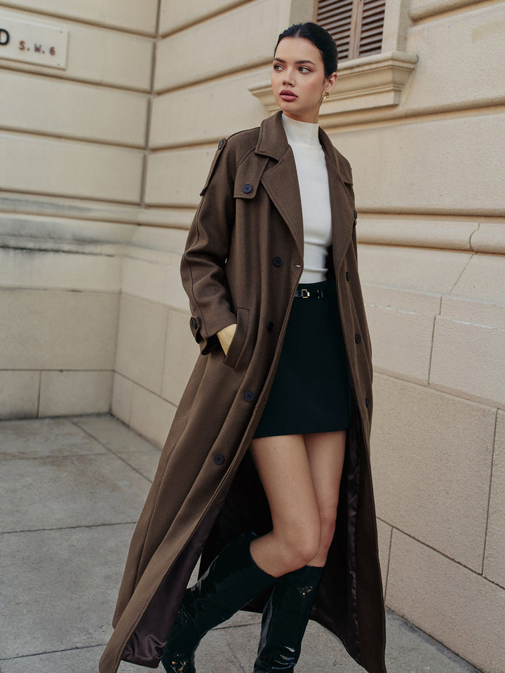 Trench-Coat Long Marron