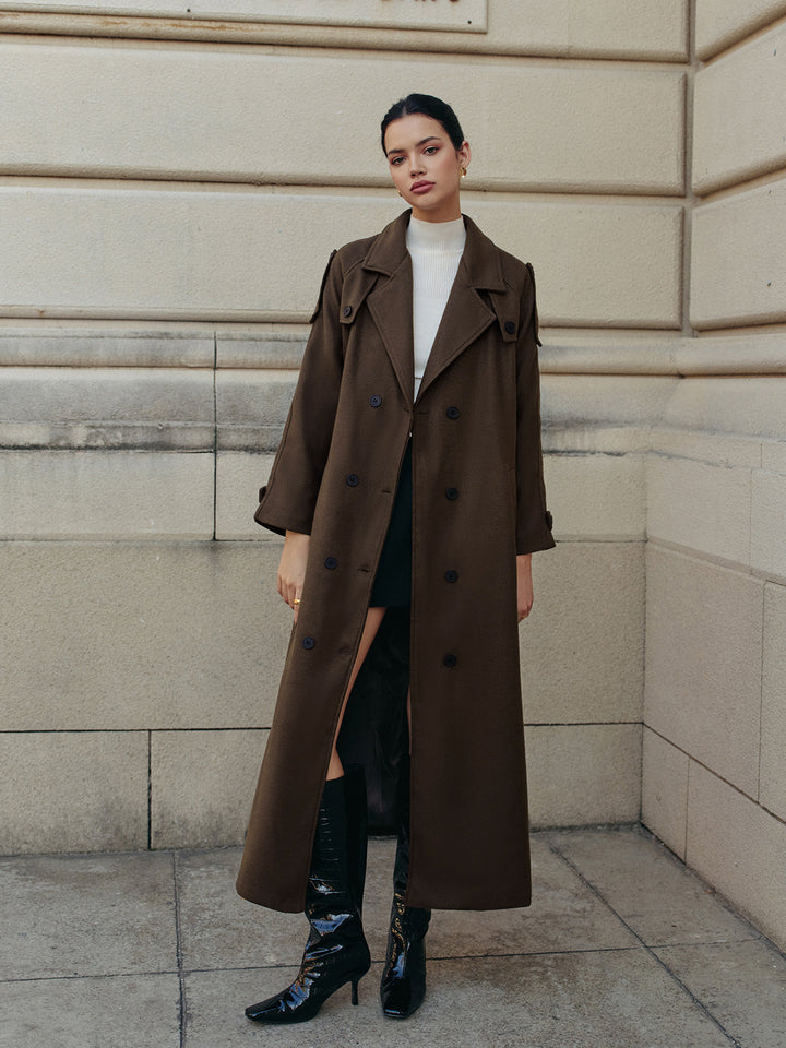 Trench-Coat Long Marron
