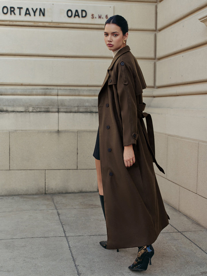 Trench-Coat Long Marron
