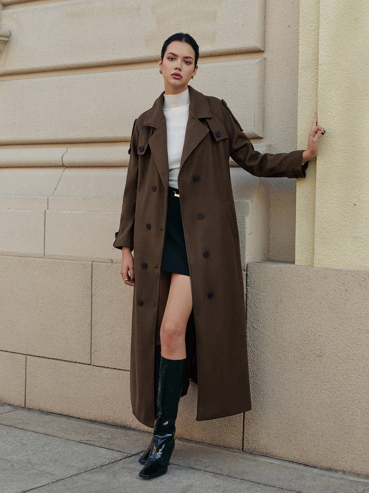 Trench-Coat Long Marron