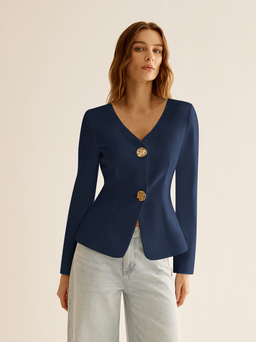 Veste Cintrée Col V